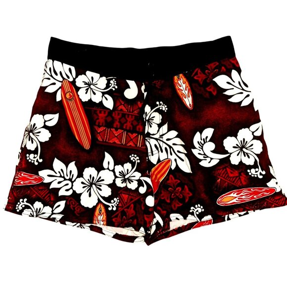 Iseula Other - CCC Iseula Mens Surf Board Swim Shorts Draw String Waist Hawaiian Floral Print S